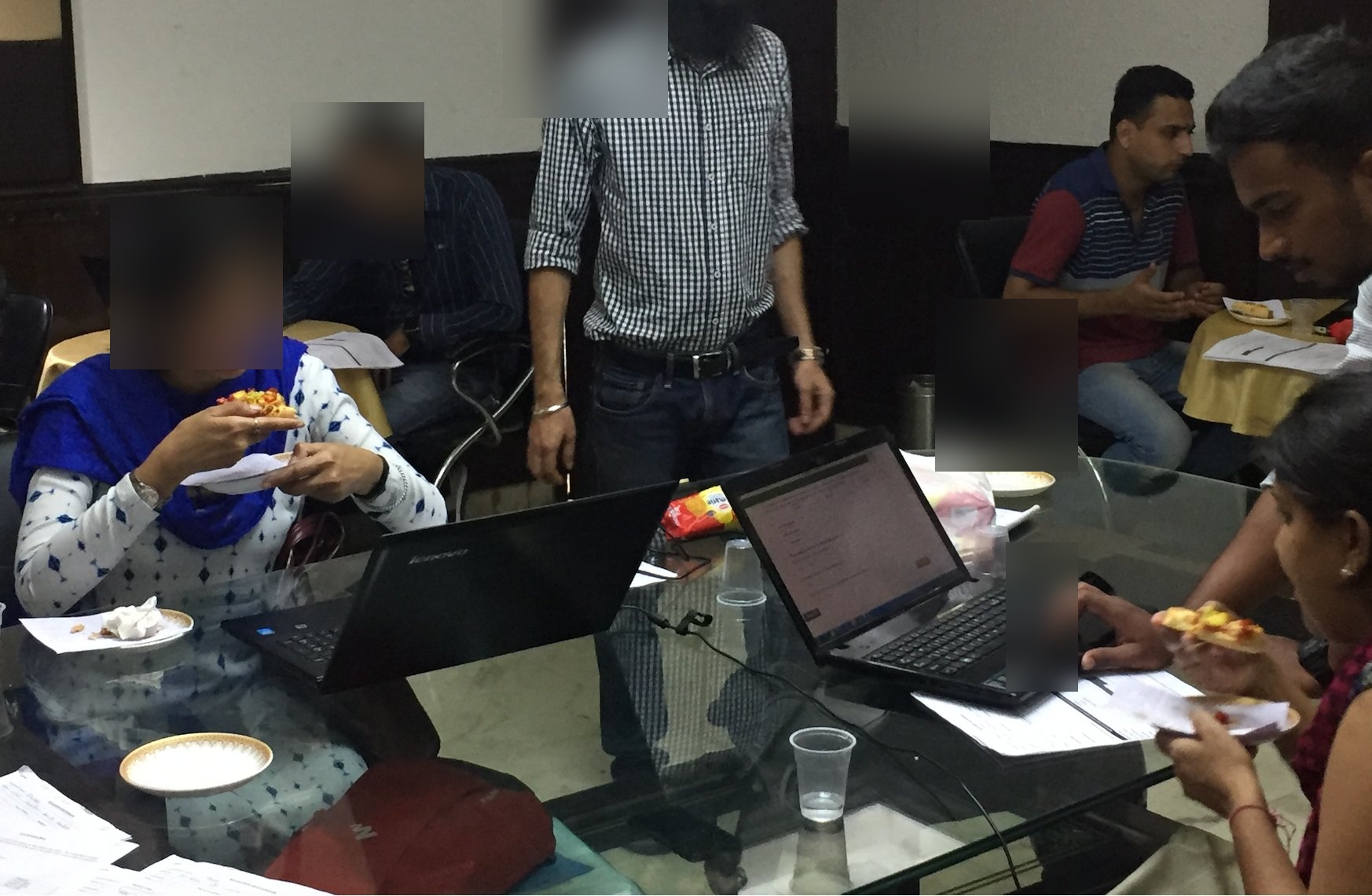Product taste-test session in progress